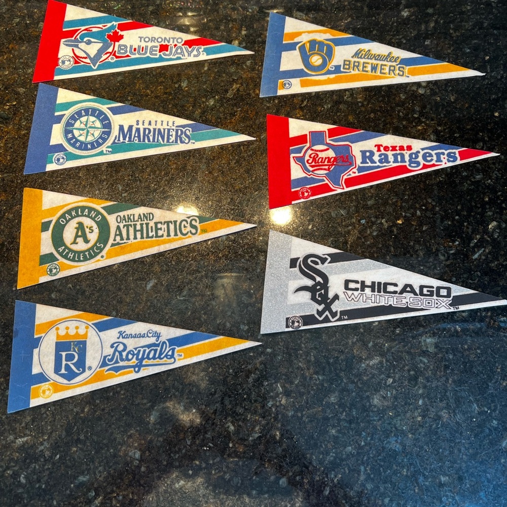 Vintage MLB Team Pennant Set